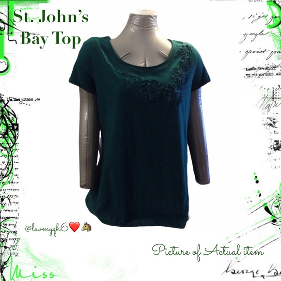 St. John's Bay Tops - ”ST JOHN'S BAY" Ribbon Top /